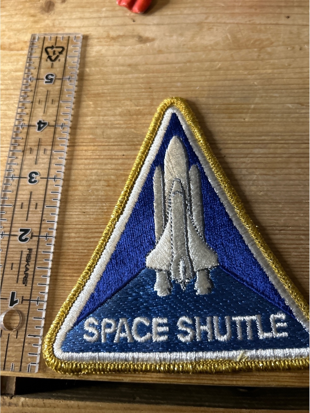 Vintage Space Shuttle Tactical Patch with Gold Border